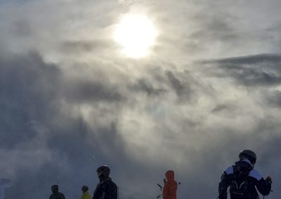 Cloudy sun at Whistler Blackcomb